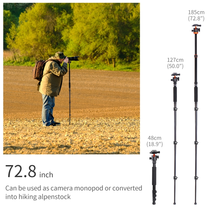 K&F CONCEPT KF09.089V1 Stativ za kameru Aluminijski stativ Monopod za Vlog za putovanja DSLR - 2