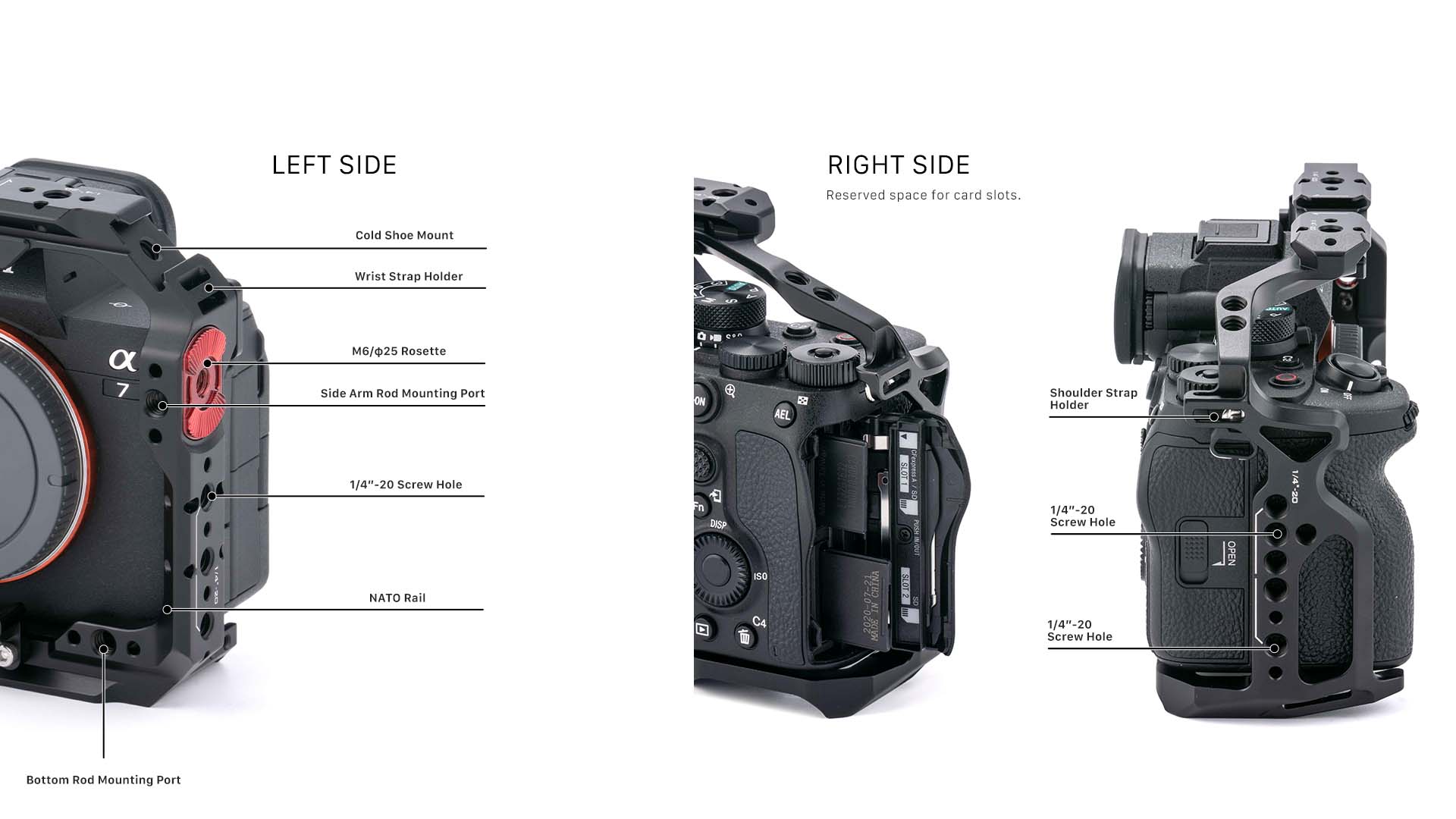Kavez za kameru za Sony a7 IV Basic Kit - crni Camera Cage for Sony a7 IV Basic Kit - Black