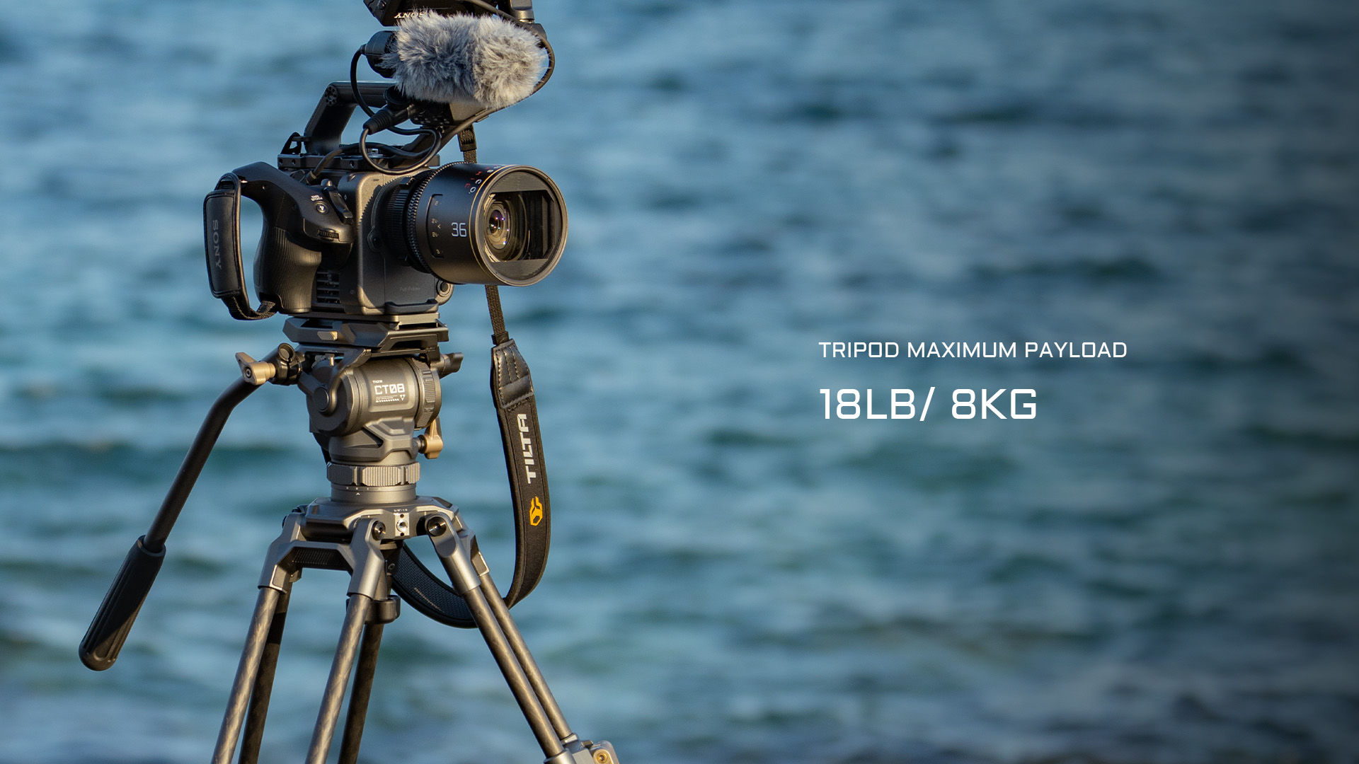Tilta 75 mm Cine Fluid glava s trostupanjskim nogama stativa od karbonskih vlakana (8 kg) Tilta 75mm Cine Fluid Head with 3-Stage Carbon Fiber Tripod Legs (8KG)