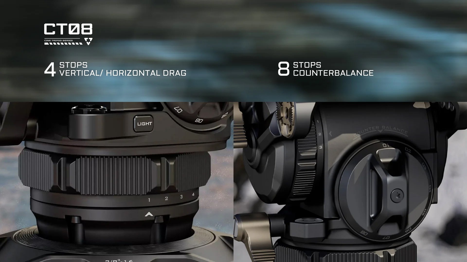 Tilta 75 mm Cine Fluid glava s 2-stupanjskim nogama stativa od karbonskih vlakana jednim dodirom (8 kg) Tilta 75mm Cine Fluid Head with 2-Stage One Touch Carbon Fiber Tripod Legs (8KG)