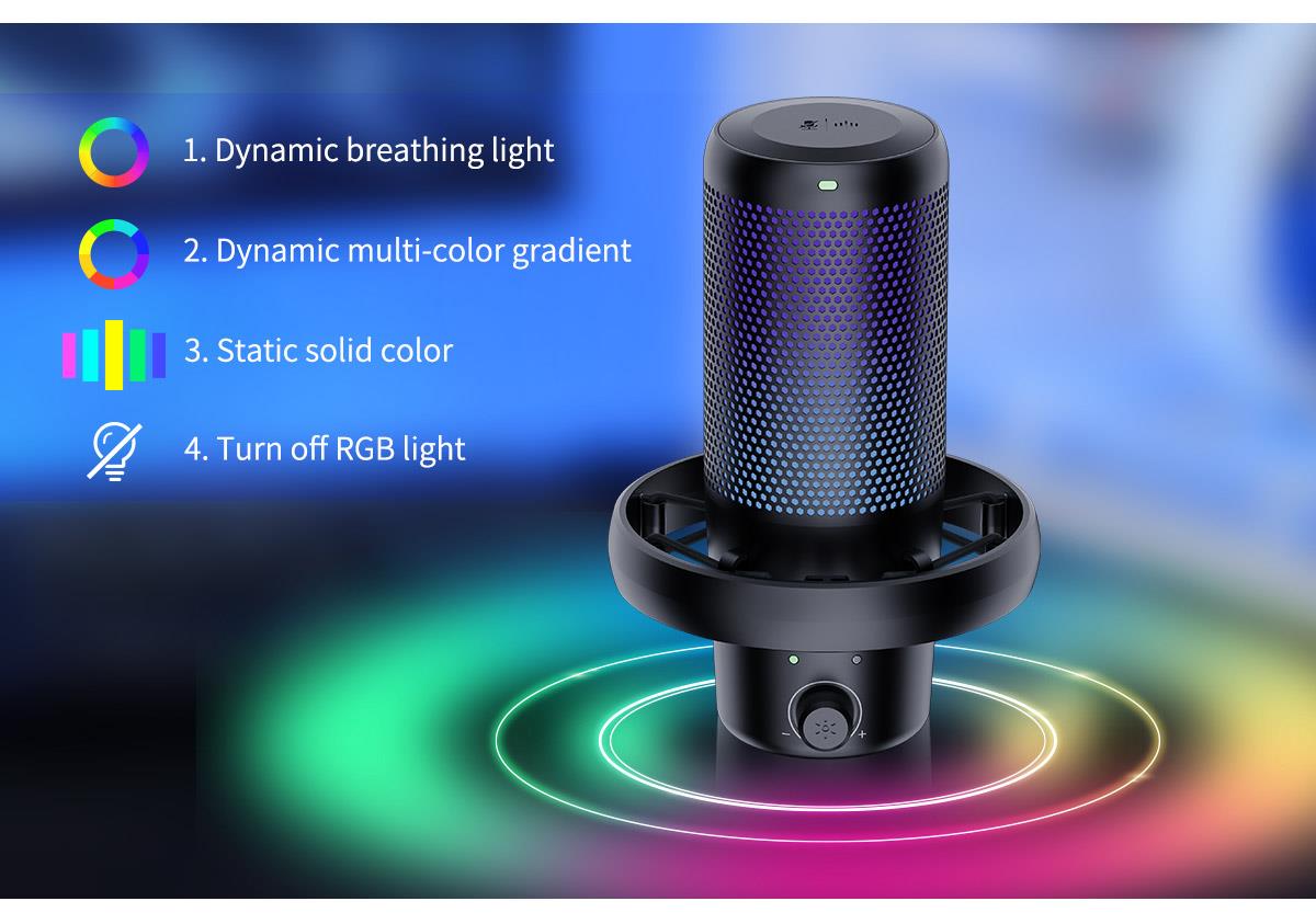 mikrofon s RGB efektom