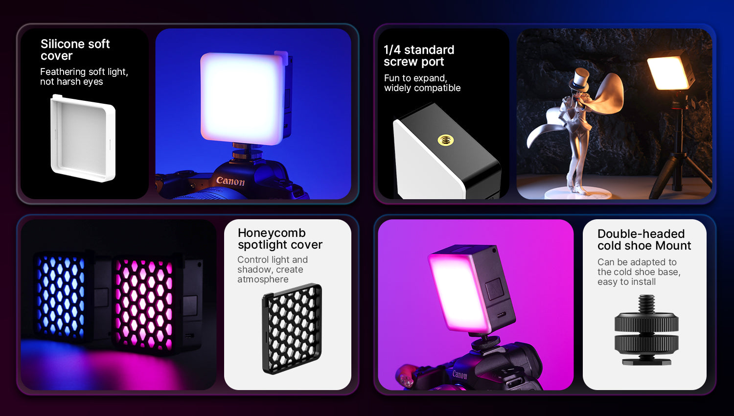 Ulanzi VL49 Pro punjiva mini RGB svjetiljka