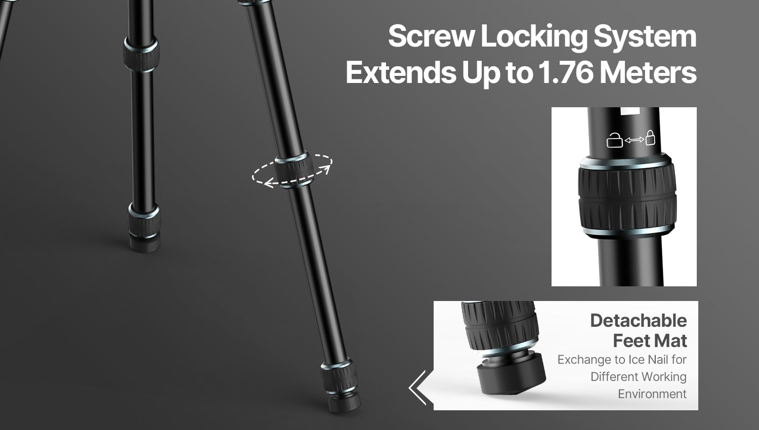 Ulanzi MT-59 vi&scaron;enamjenski monopod za kameru od legure aluminija